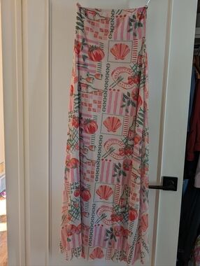 See You Monday Italian Summer Print Maxi